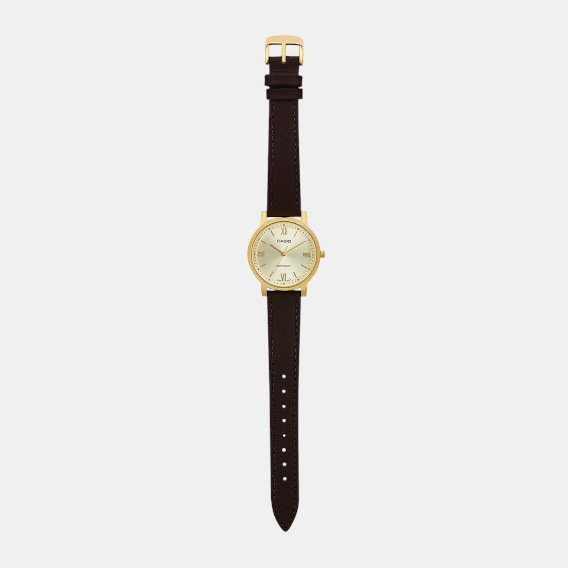 Enticer Women Quartz Gold Dial Analog Leather Watch A2159