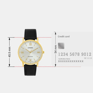 Enticer Men Quartz Silver Dial Analog Leather Watch A2160