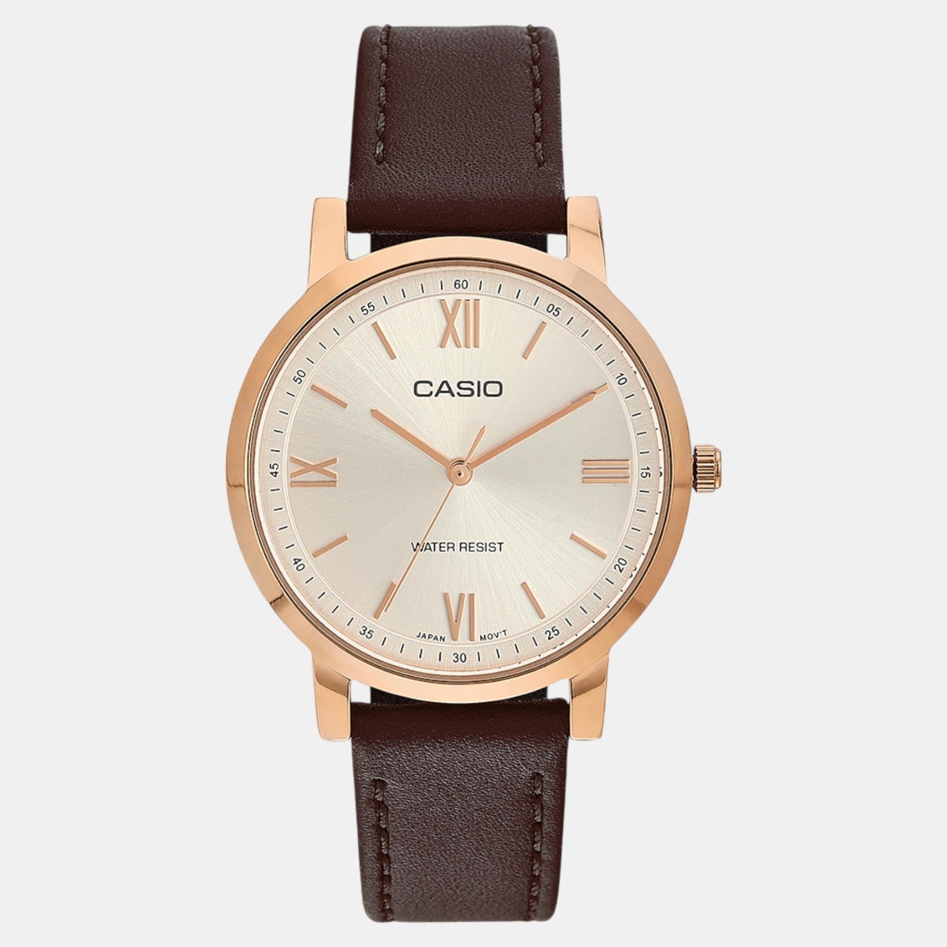 Enticer Women Quartz Silver Dial Analog Leather Watch A2163