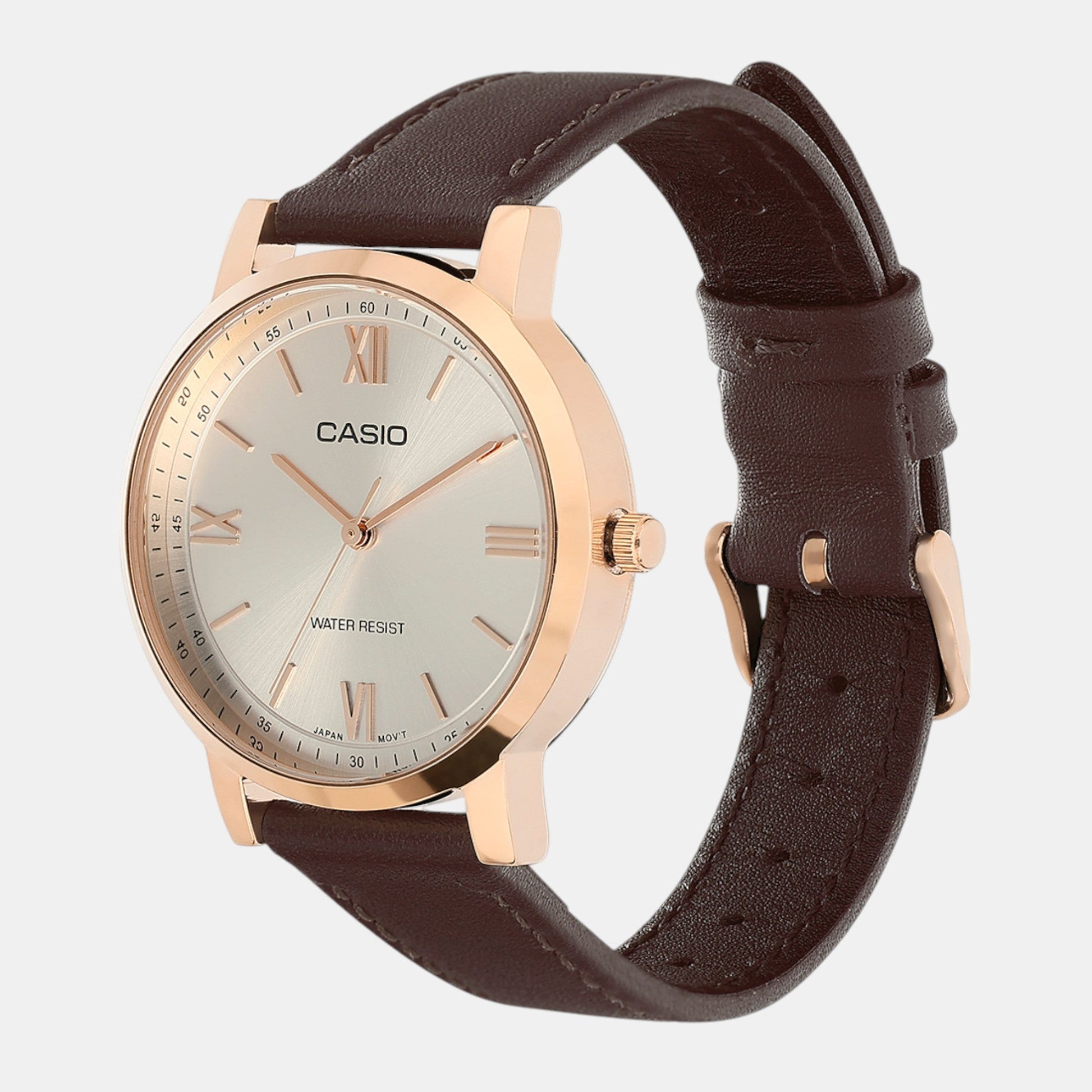 Enticer Women Quartz Silver Dial Analog Leather Watch A2163