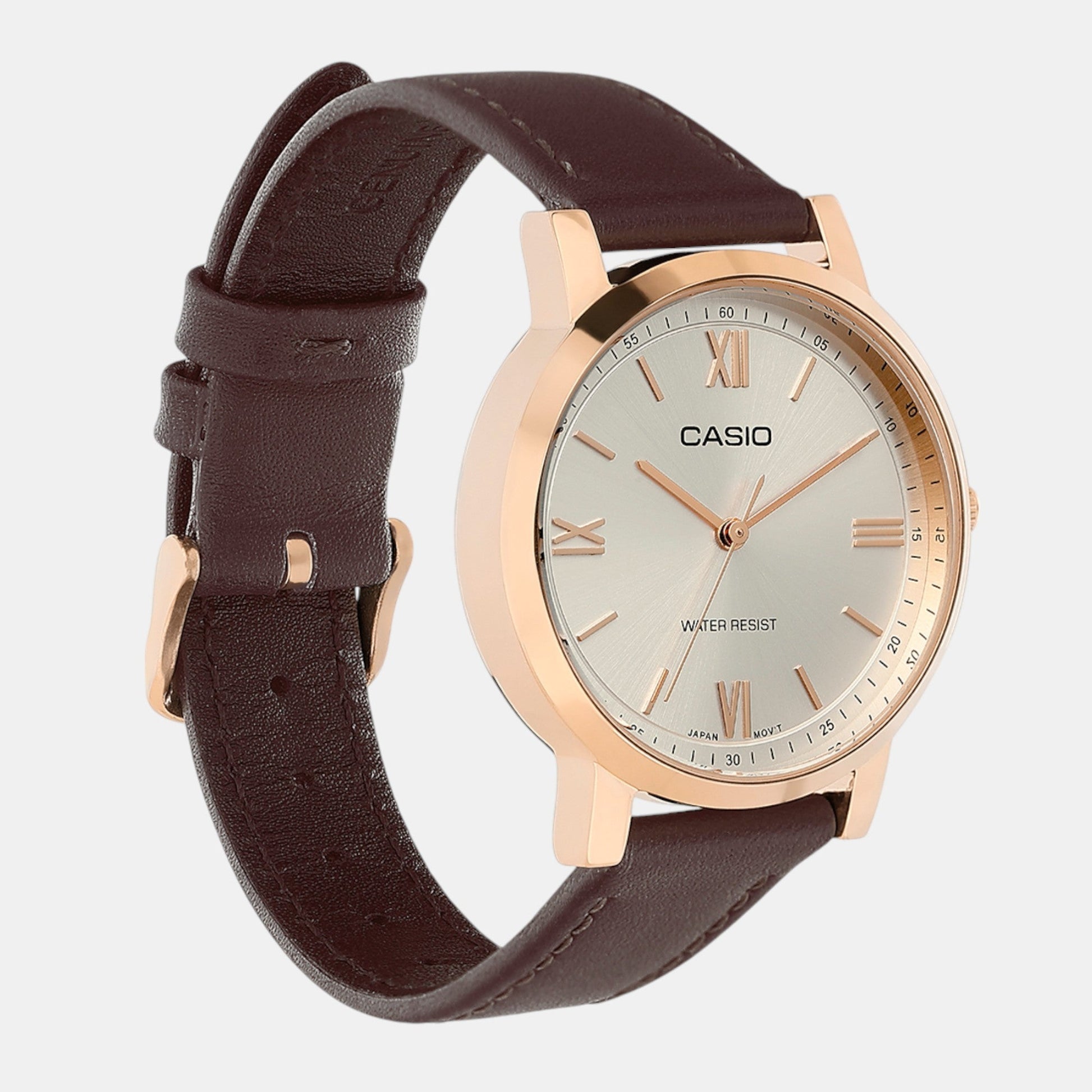 Enticer Women Quartz Silver Dial Analog Leather Watch A2163