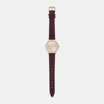 Enticer Women Quartz Silver Dial Analog Leather Watch A2163