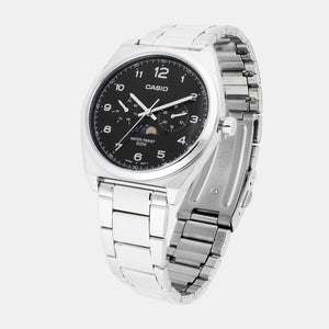 Enticer Men Quartz Black Dial Chronograph Stainless Steel Watch A2172