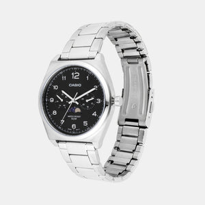 Enticer Men Quartz Black Dial Chronograph Stainless Steel Watch A2172