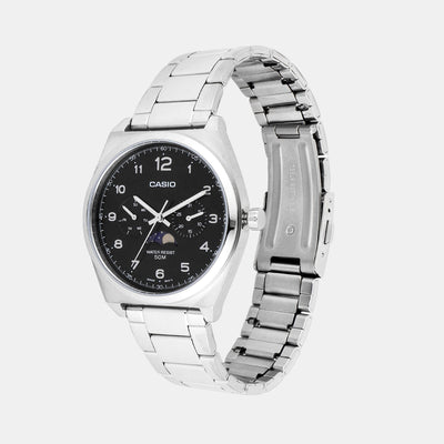 Enticer Men Quartz Black Dial Chronograph Stainless Steel Watch A2172