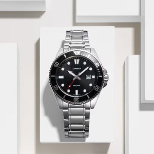 Casio Enticer Standard Black Dial Men 46.3mm A2189 MDV-107D-1A1V