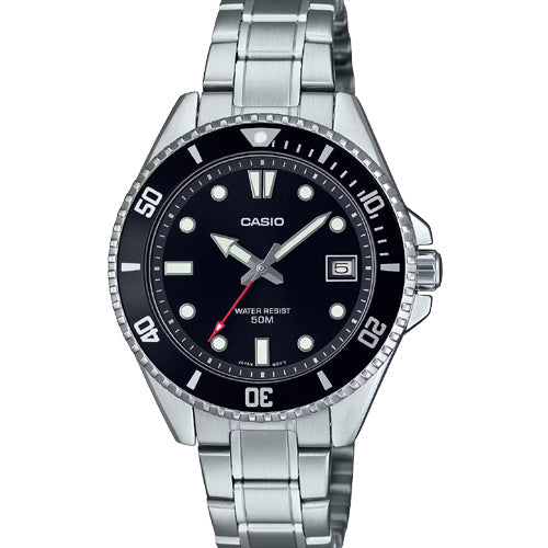 Casio Enticer Standard Black Dial Men 38.5mm A2195 MDV-10D-1A1V