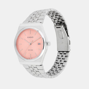 Enticer Men Quartz Pink Dial Analog Stainless Steel Watch A2200
