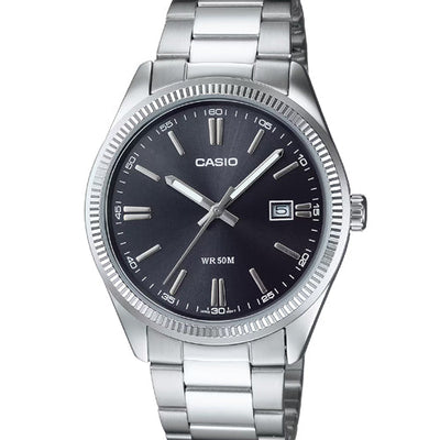 Casio Enticer Black Dial Men 38.5mm A2226 MTP-1302PD-1A1V