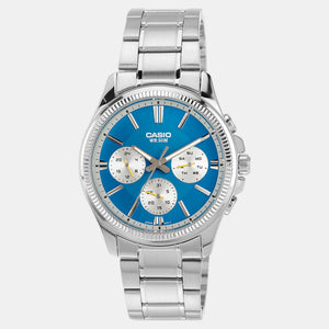 Enticer Men Quartz Light Blue Dial Chronograph Stainless Steel Watch A2229