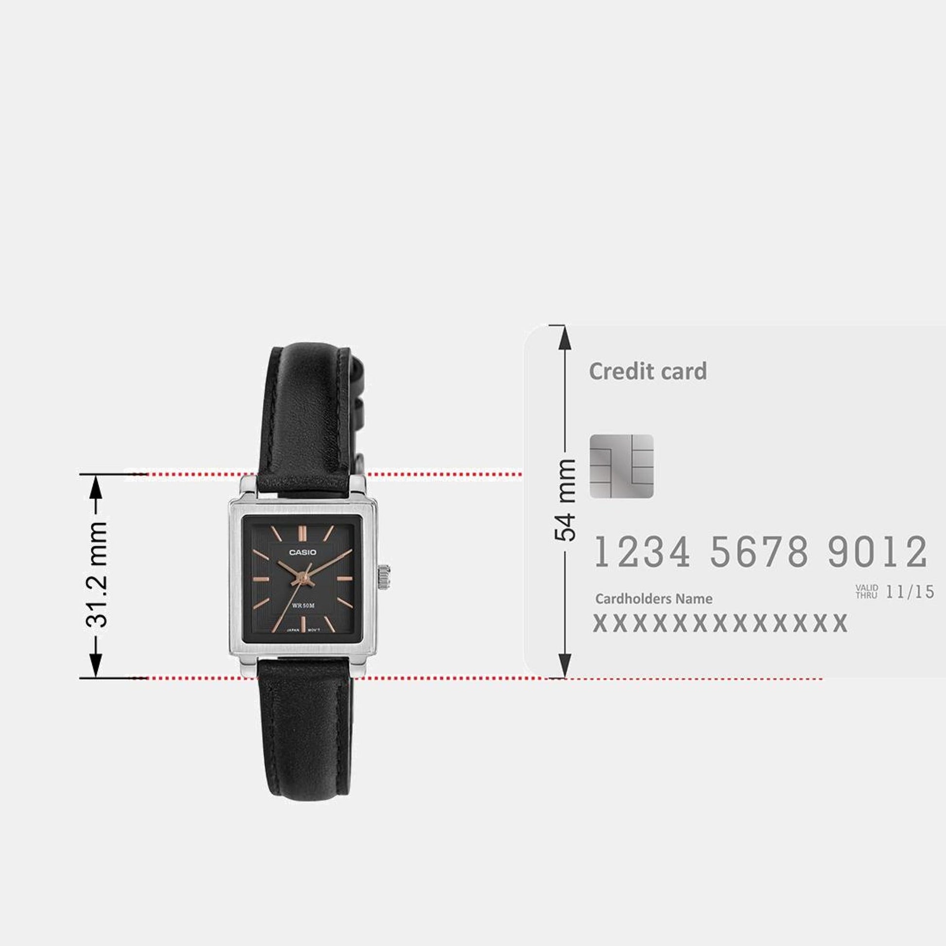 Enticer Women Quartz Black Dial Analog Leather Watch A2234
