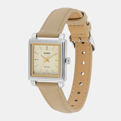 Enticer Women Quartz Beige Dial Analog Leather Watch A2235