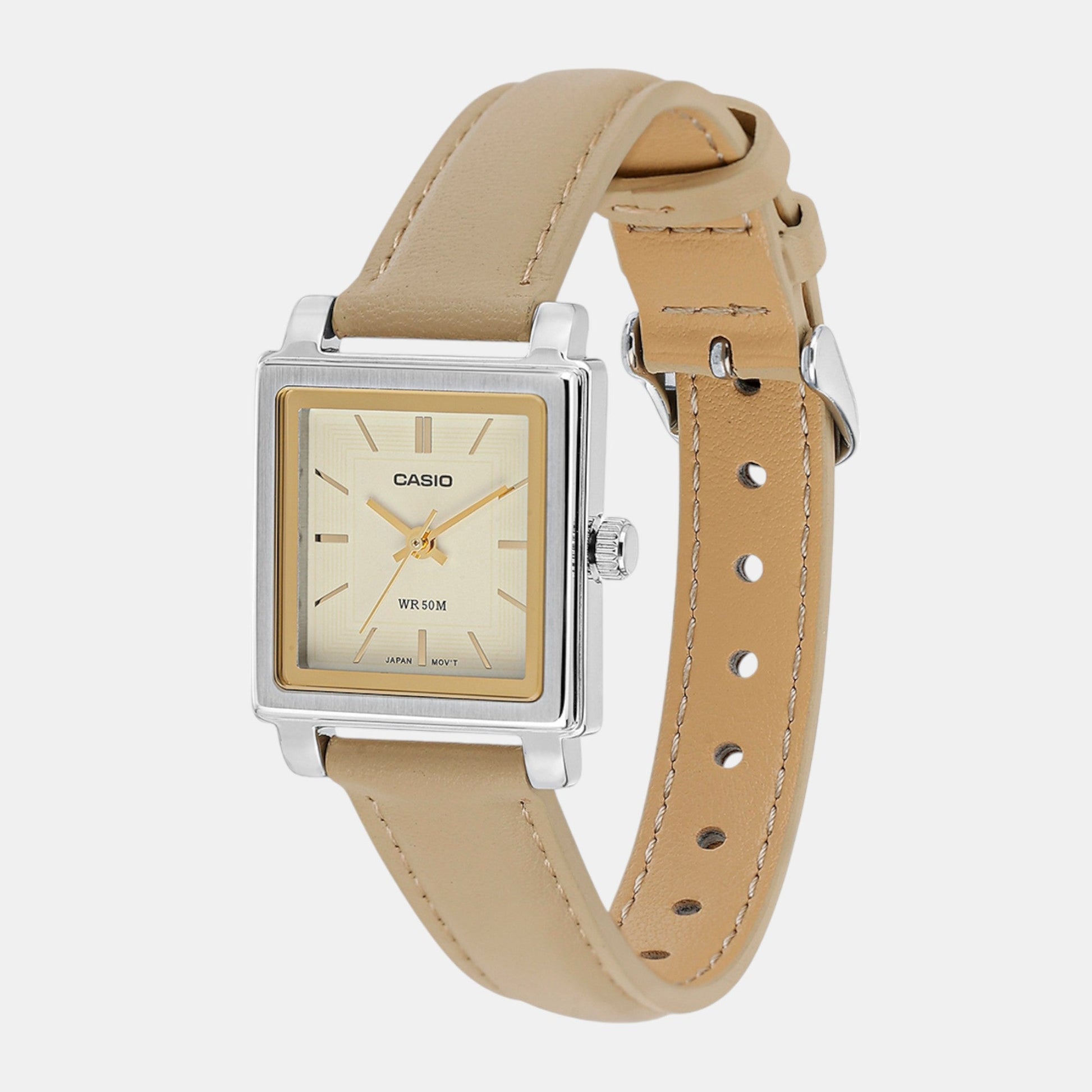 Enticer Women Quartz Beige Dial Analog Leather Watch A2235