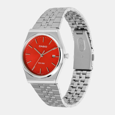 Enticer Men Quartz Red Dial Analog Stainless Steel Watch A2237