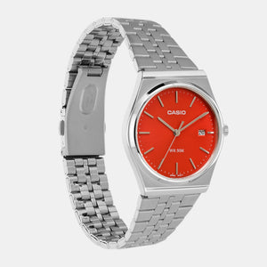 Enticer Men Quartz Red Dial Analog Stainless Steel Watch A2237