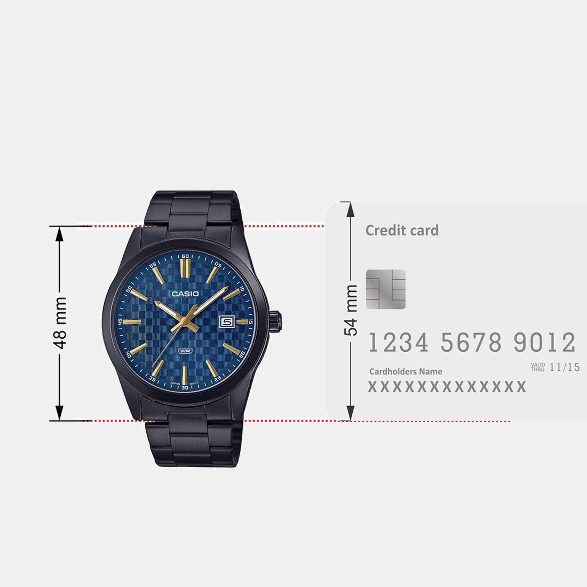 Enticer Men Quartz Blue Dial Analog Stainless Steel Watch A2239