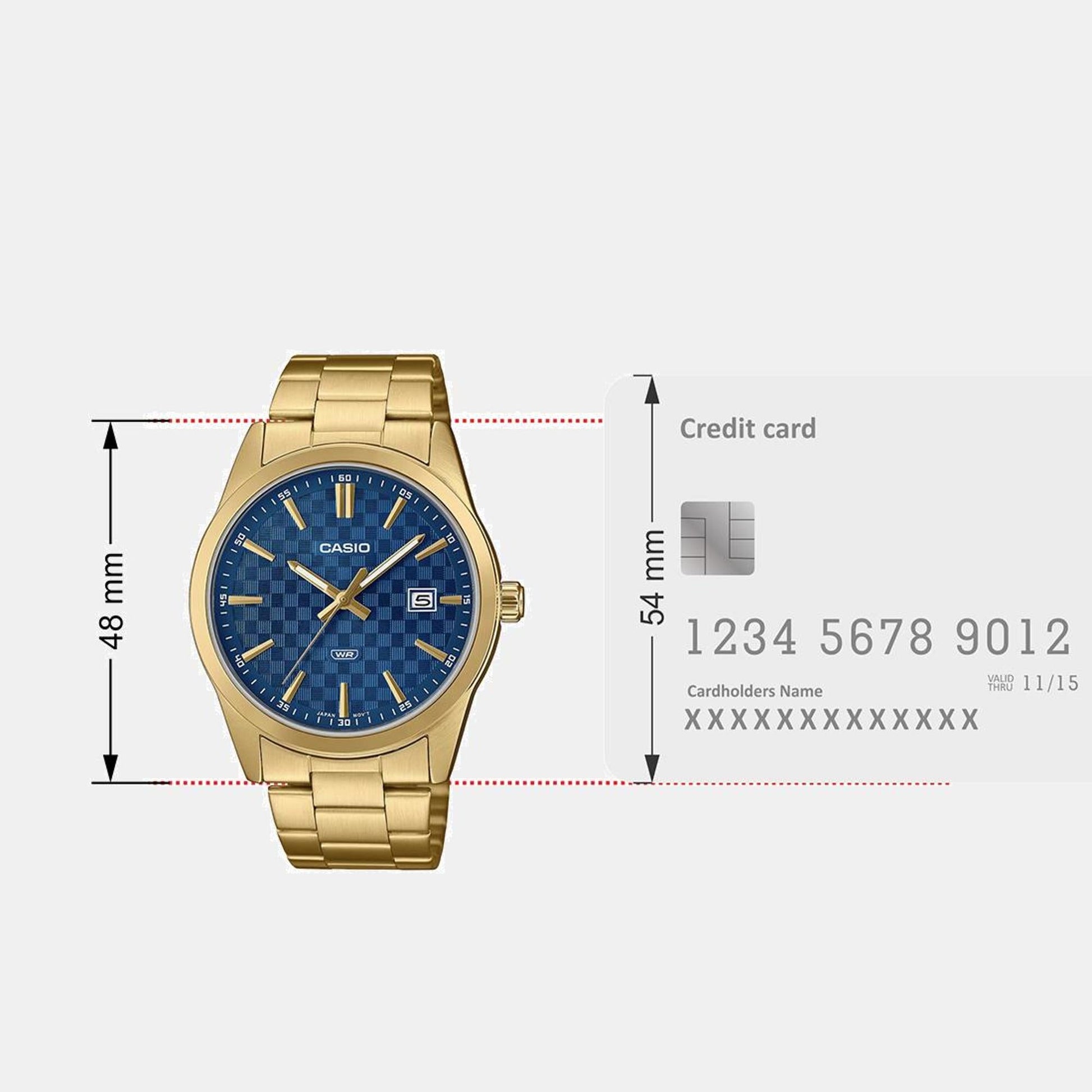 Enticer Men Quartz Blue Dial Analog Stainless Steel Watch A2245