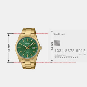 Enticer Men Quartz Green Dial Analog Stainless Steel Watch A2246