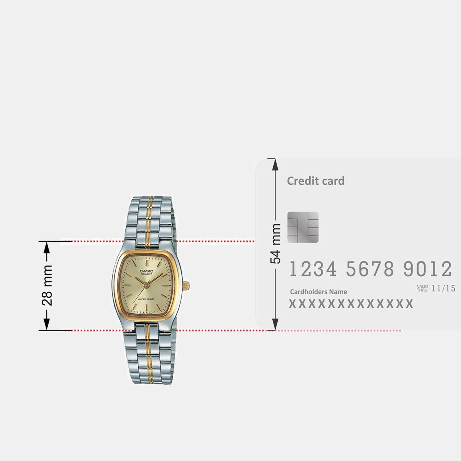 Enticer Women Quartz Gold Dial Analog Stainless Steel Watch A2272