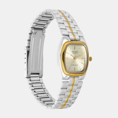 Enticer Women Quartz Gold Dial Analog Stainless Steel Watch A2272