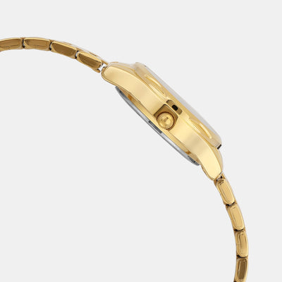 Enticer Women Quartz Gold Dial Analog Stainless Steel Watch A2276