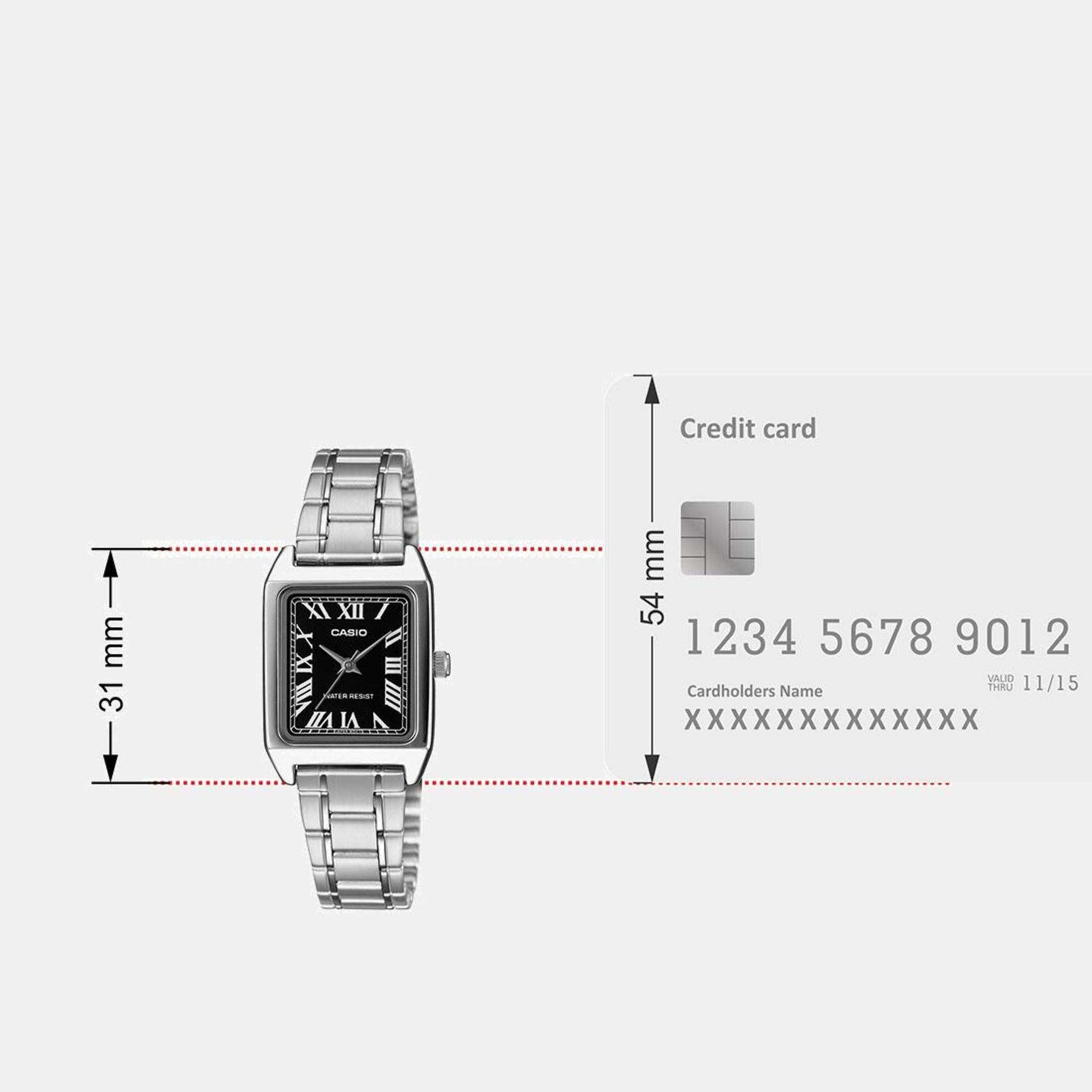 Enticer Women Quartz Black Dial Analog Stainless Steel Watch A2278