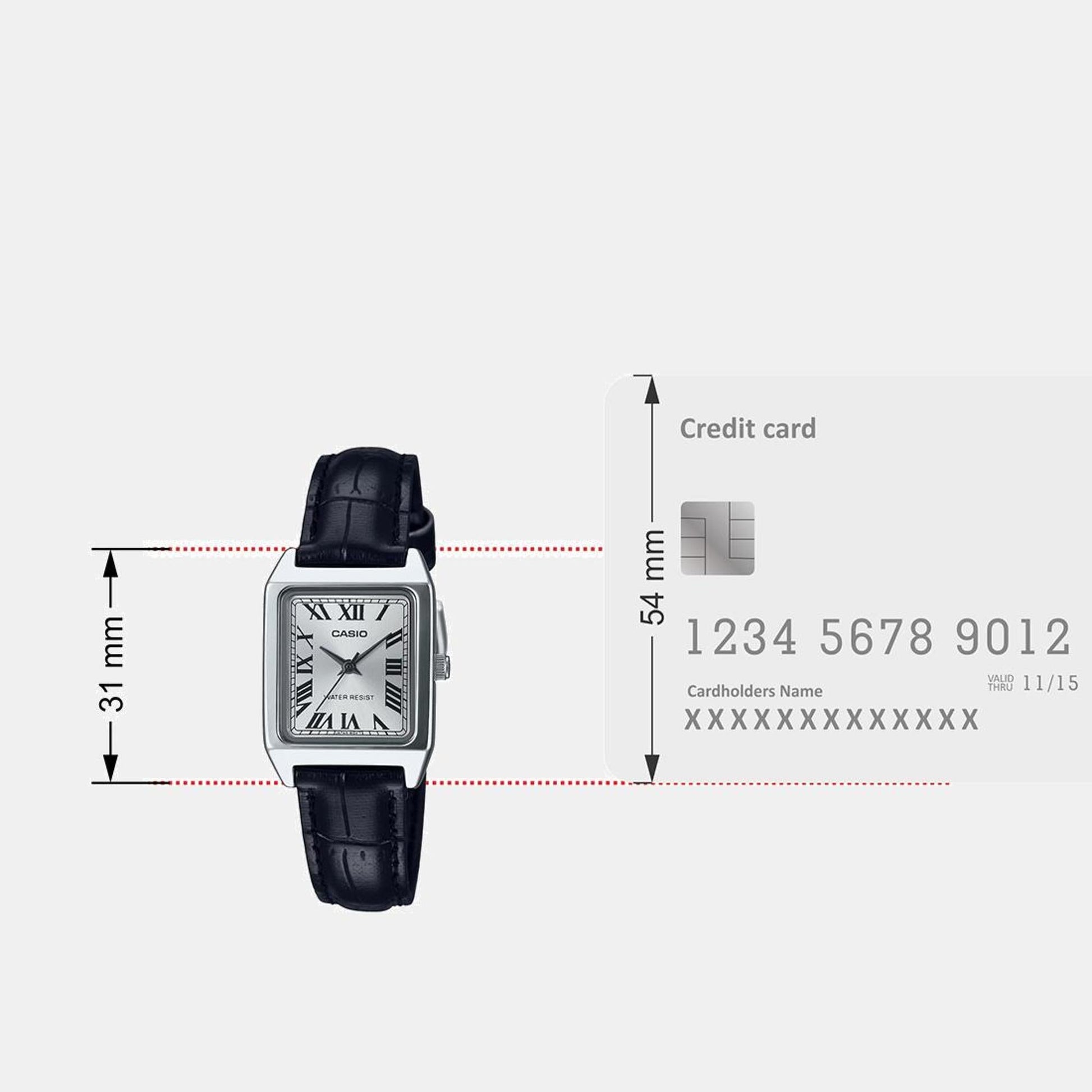 Enticer Women Quartz Silver Dial Analog Leather Watch A2287