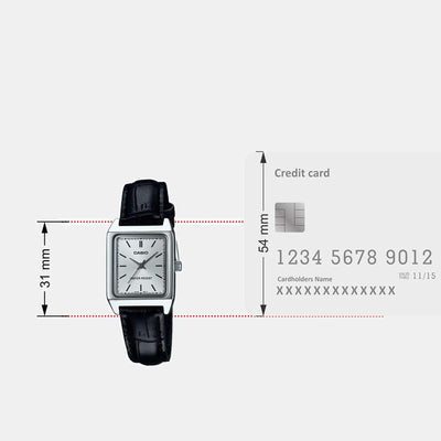 Enticer Women Quartz Silver Dial Analog Leather Watch A2289