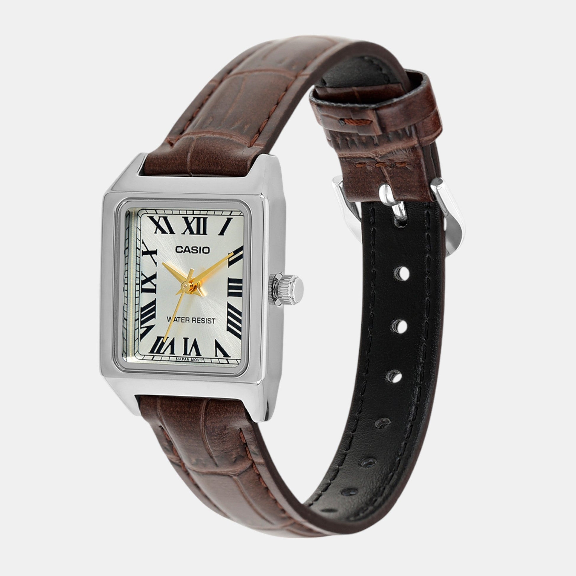 Enticer Women Quartz Gold Dial Analog Leather Watch A2291