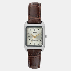 Enticer Women Quartz Gold Dial Analog Leather Watch A2292
