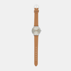 Enticer Women Quartz Silver Dial Analog Leather Watch A2295