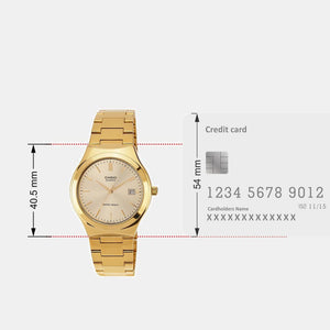 Enticer Men Quartz Gold Dial Analog Stainless Steel Watch A2299