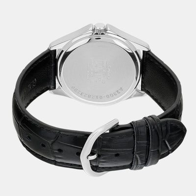 Enticer Men Quartz White Dial Analog Leather Watch A2300