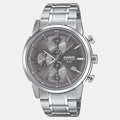Enticer Men Quartz Brown Dial Chronograph Stainless Steel Watch A2306