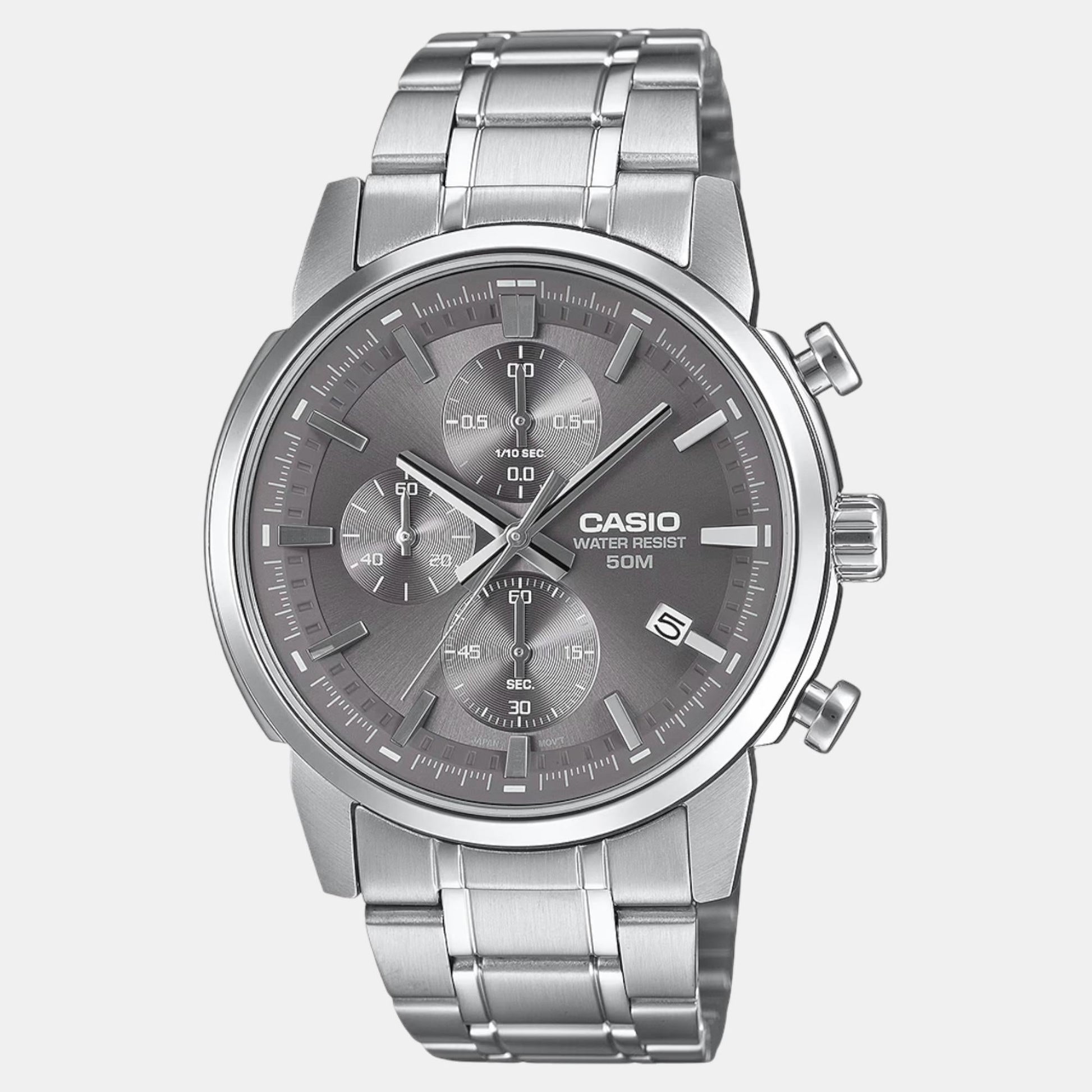 Enticer Men Quartz Brown Dial Chronograph Stainless Steel Watch A2306