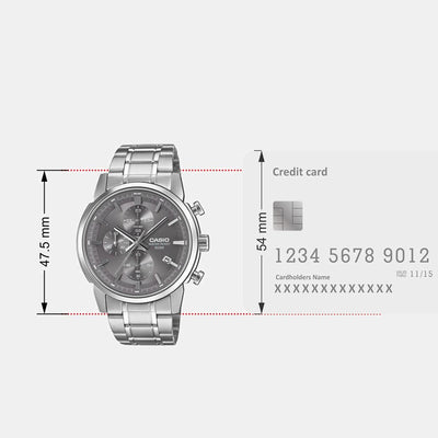 Enticer Men Quartz Brown Dial Chronograph Stainless Steel Watch A2306