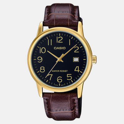 Enticer Men Quartz Black Dial Analog Leather Watch A2313