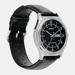 Enticer Men Quartz Black Dial Analog Leather Watch A2317