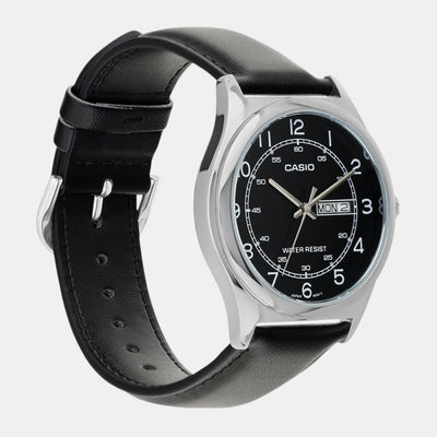 Enticer Men Quartz Black Dial Analog Leather Watch A2317