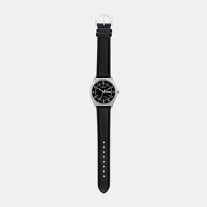 Enticer Men Quartz Black Dial Analog Leather Watch A2317