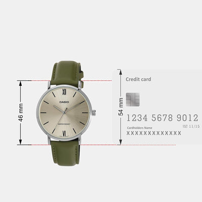 Enticer Men Quartz Beige Dial Analog Leather Watch A2320