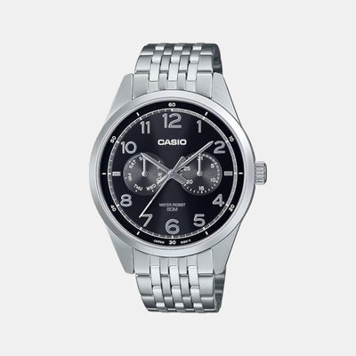 Enticer Men Quartz Black Dial Analog Stainless Steel Watch A2330