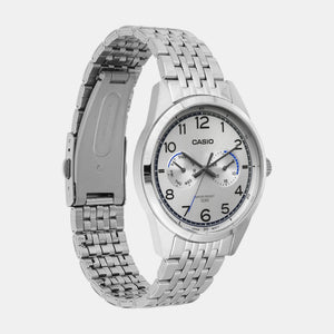 Enticer Men Quartz White Dial Multi-Function Stainless Steel Watch A2333
