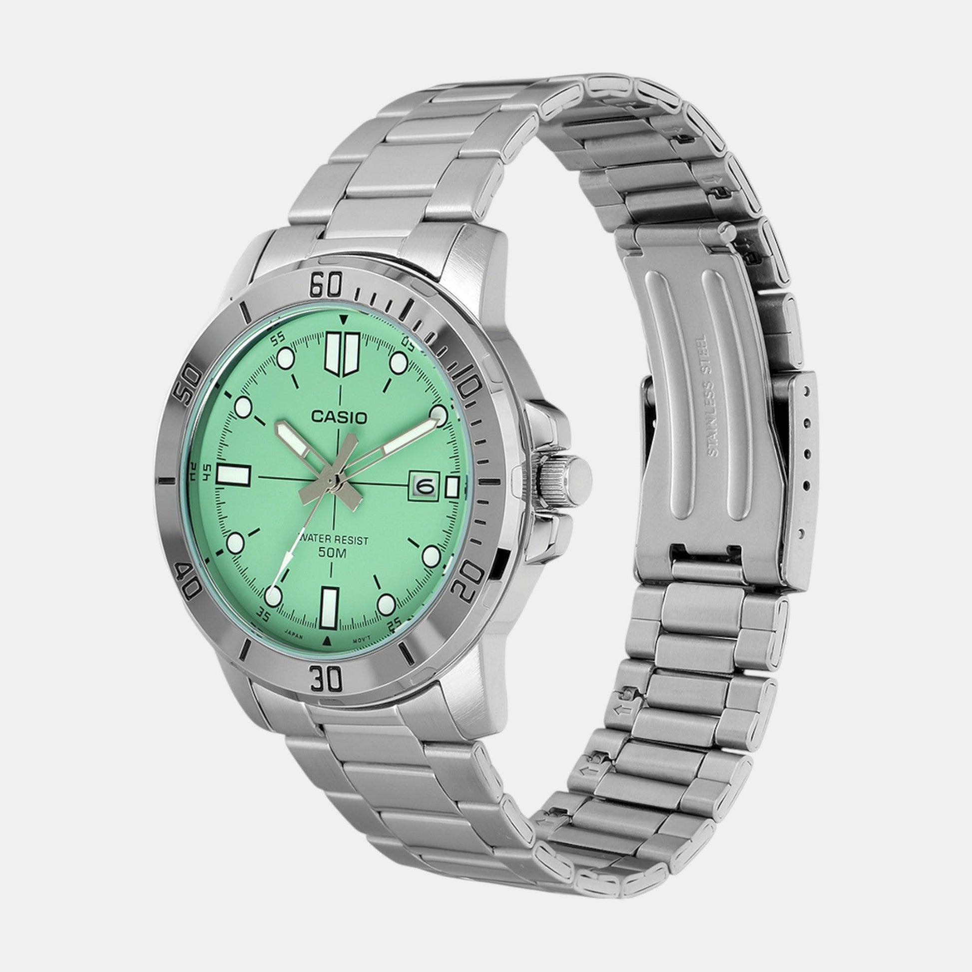 Enticer Men Quartz Blue Dial Analog Stainless Steel Watch A2336