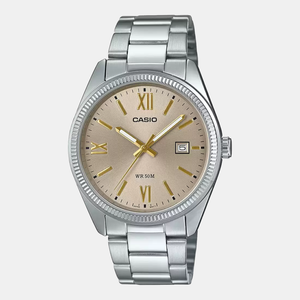 Enticer Men Quartz Beige Dial Analog Stainless Steel Watch A2343