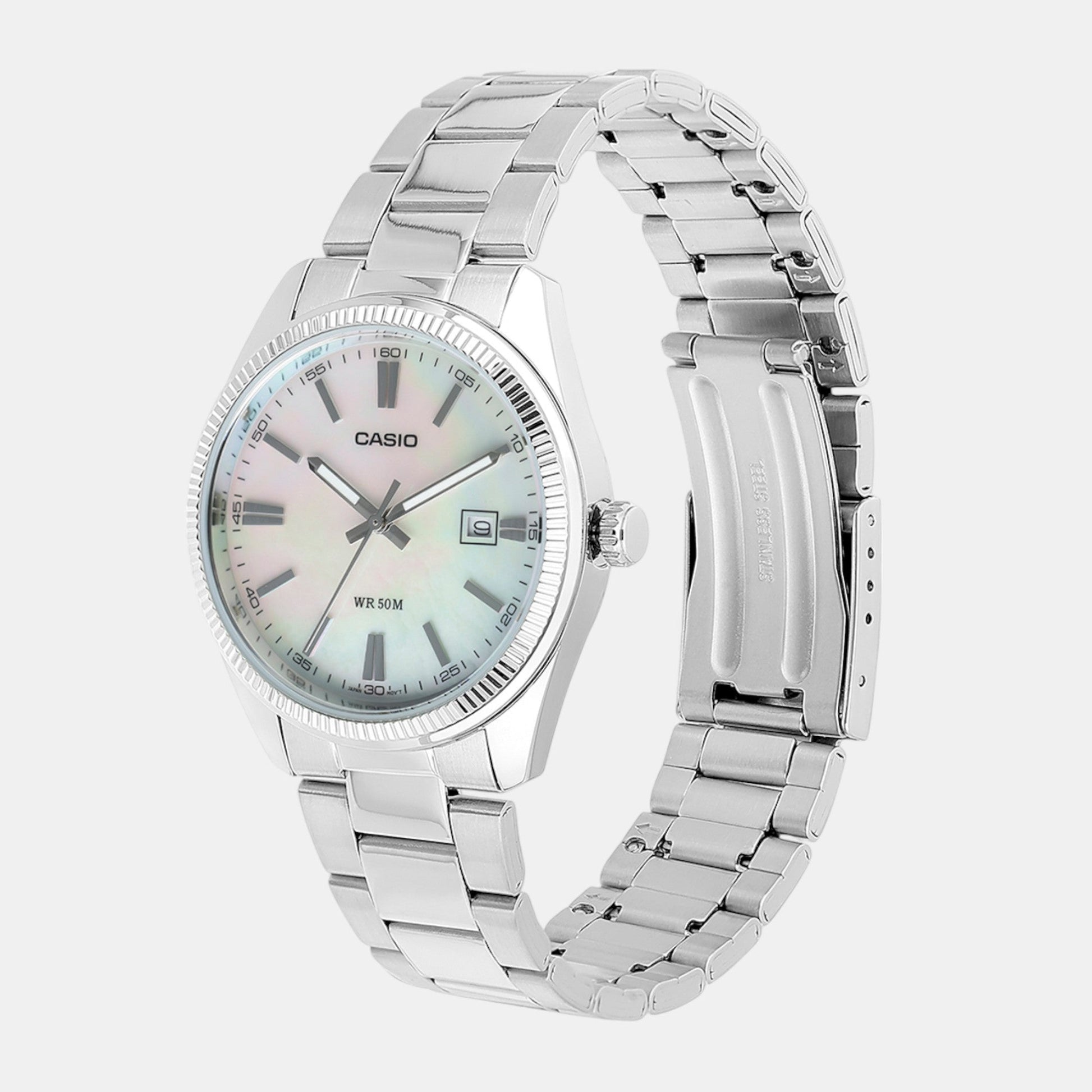Enticer Men Quartz White Dial Analog Stainless Steel Watch A2344