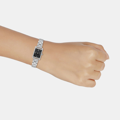 Enticer Women Quartz Black Dial Analog Stainless Steel Watch A2353