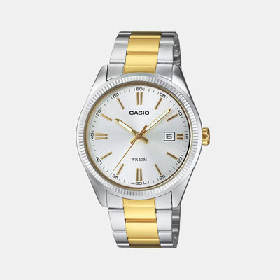 Enticer Men Quartz Silver Dial Analog Stainless Steel Watch A2370