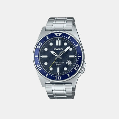 Enticer Men Quartz Blue Dial Analog Stainless Steel Watch A2377