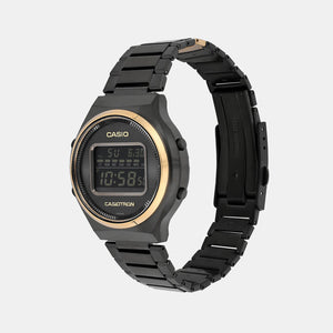 Enticer Men Quartz Black Dial Digital Stainless Steel Watch A2380
